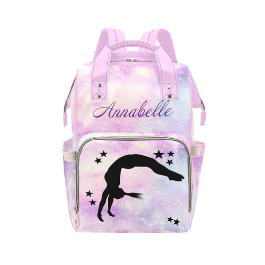 Nzoohy Gymnastics Girl Personalized Diaper Bag Backpack