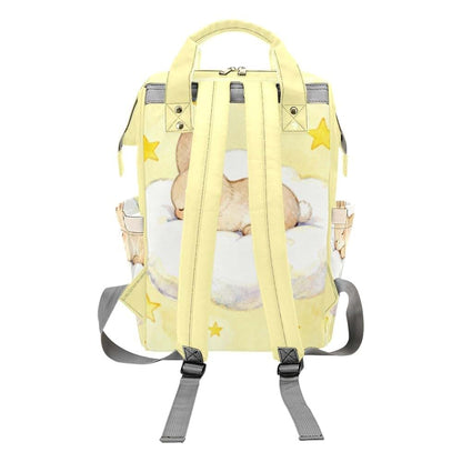 NZOOHY Sleeping Rabbit Yellow Star Personalized Diaper Bag Backpack with Name,Custom Mommy Bag Gifts Nappy Backpack for (photo 3)
