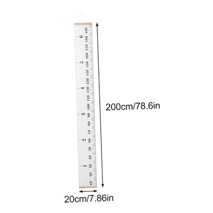 Measurement Chart Hanging Growth Ruler For Nursery Wall Decor White