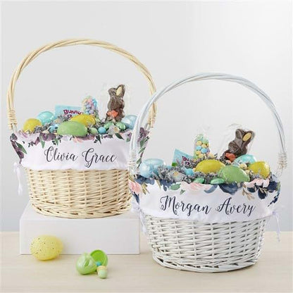 Personalization Universe Personalized Pastel Tie-Dye Easter Basket – Custom Kids Easter Egg Basket – Embroidered Pastel (photo 4)