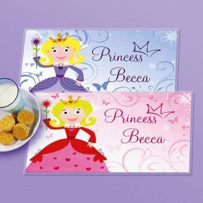Lillian Vernon Personalized Princess Placemat - Reversible Pink and Purple (photo 2)