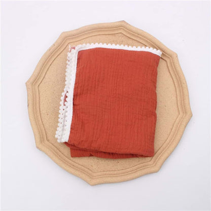 JHION Baby Blanket With Pompom Fringe Cotton Baby Swaddle Blanket