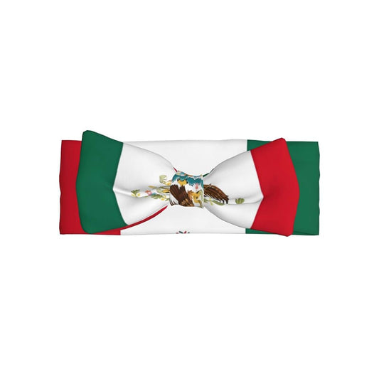baobeb Flag of Mexico Print Delicate Baby Bow Headband – Full Moon Gift for Newborns, Perfect for Infant and Toddler