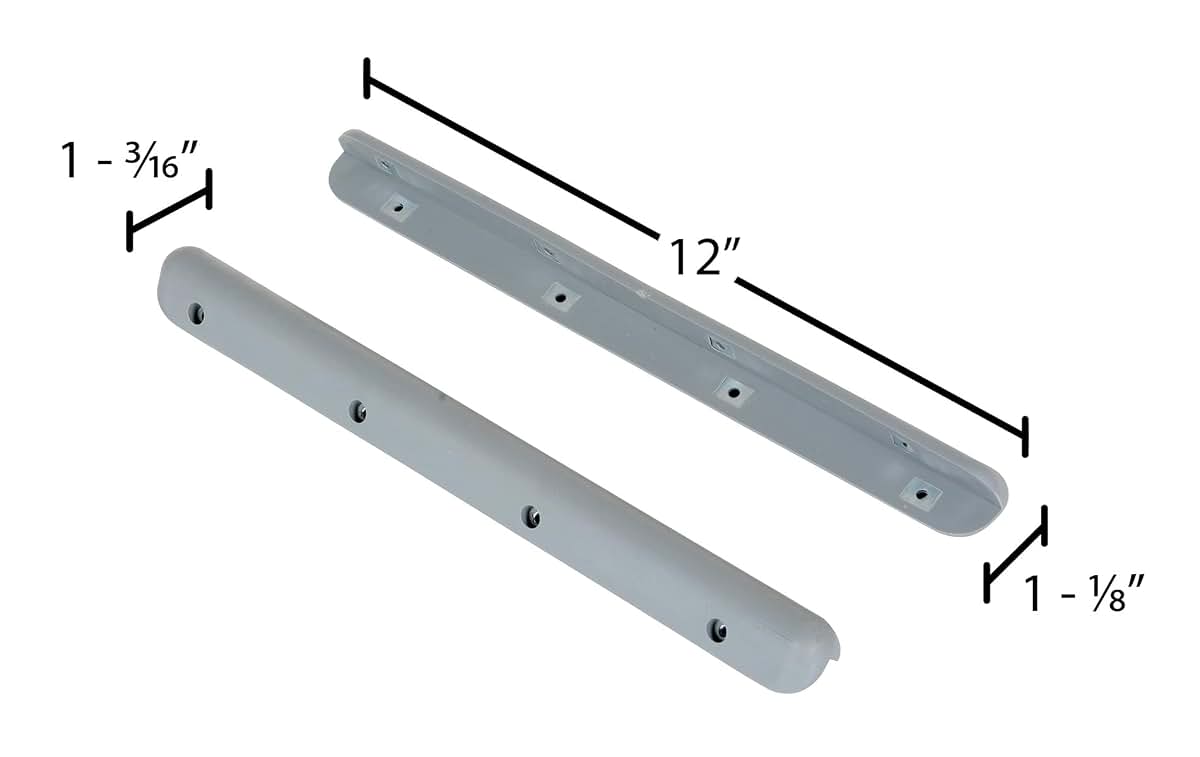 Vestil SB-12 Plastic Corner & Surface Guard with Rubber Edges, 12 Pack, Gray