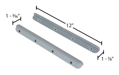 Vestil SB-12 Plastic Corner & Surface Guard with Rubber Edges, 12 Pack, Gray