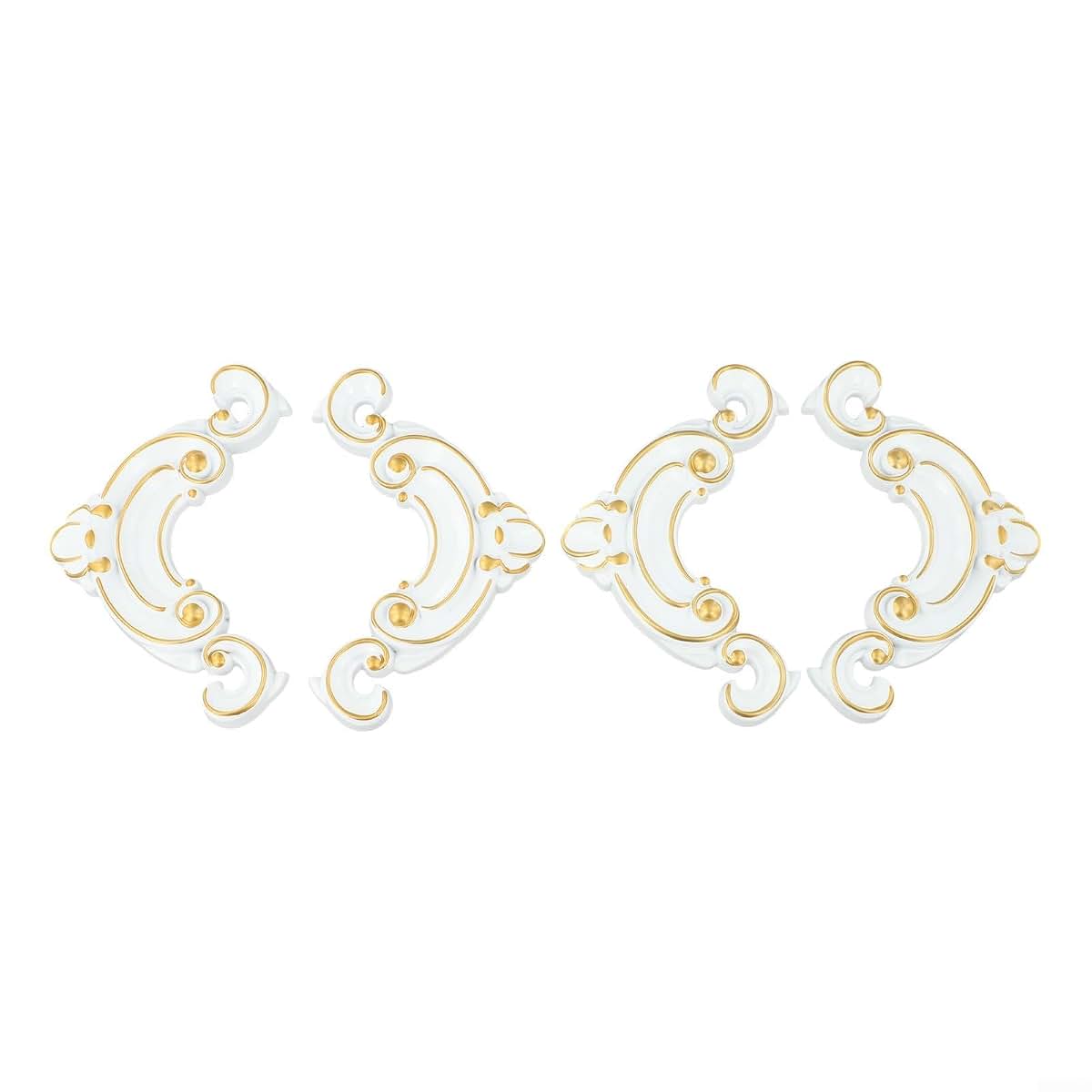 Retro Furniture Corner Protector PVC Floral White Gold