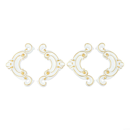 Retro Furniture Corner Protector PVC Floral White Gold