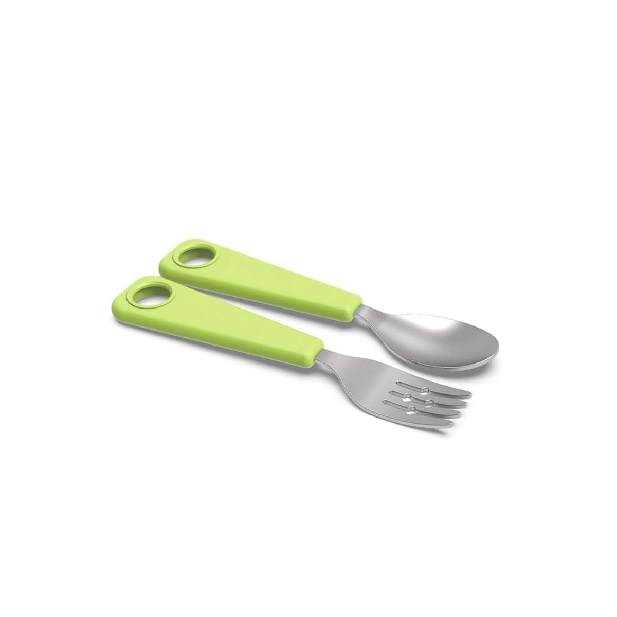 Flex&Lock Flexwarez Kids Utensil Set - Green Spoon and Fork