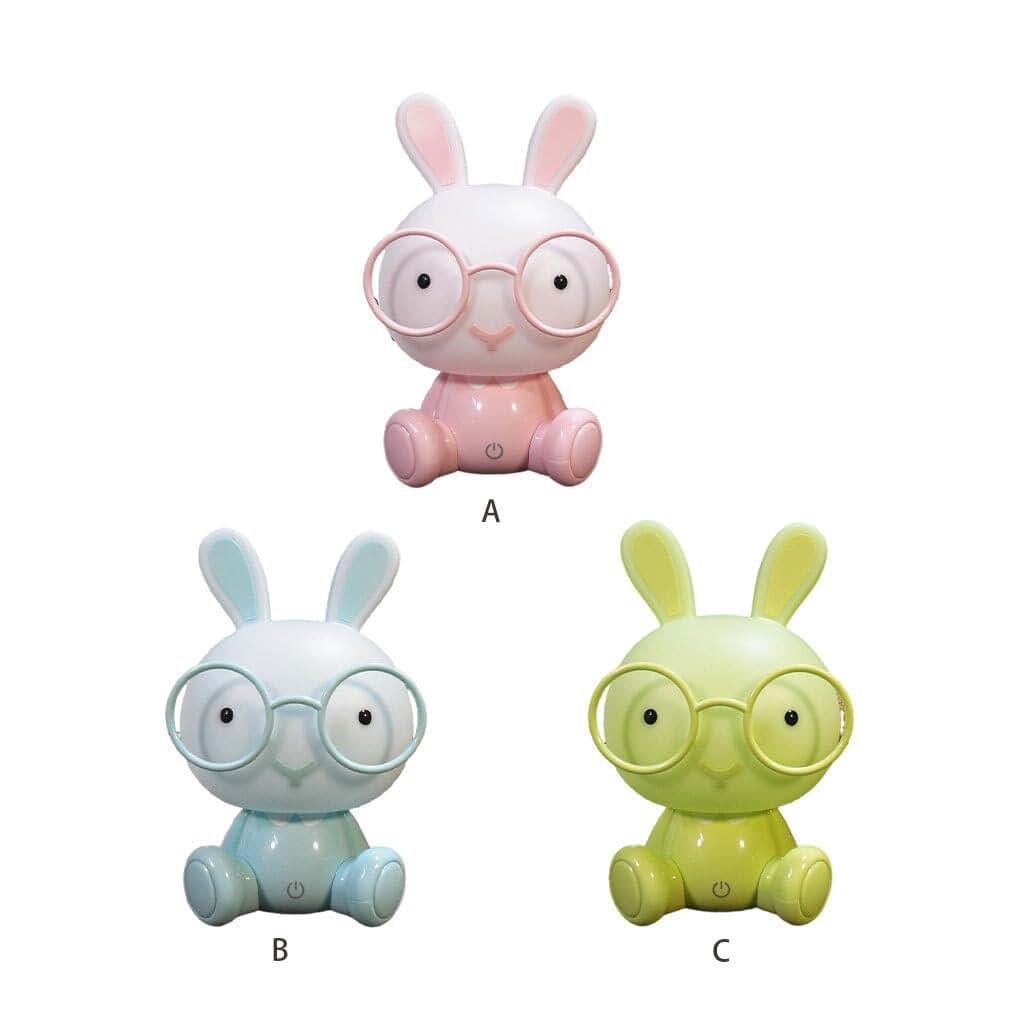 WUUISDNX Three light colours - LED rabbit night light for a customizable atmosphere ABS night light table lamp, 55003B (photo 2)