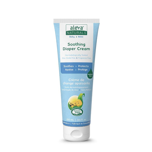Aleva Naturals Soothing Baby Diaper Cream for Newborn and Toddlers, Fragrance-Free, Organic Shea Butter, Aloe Vera