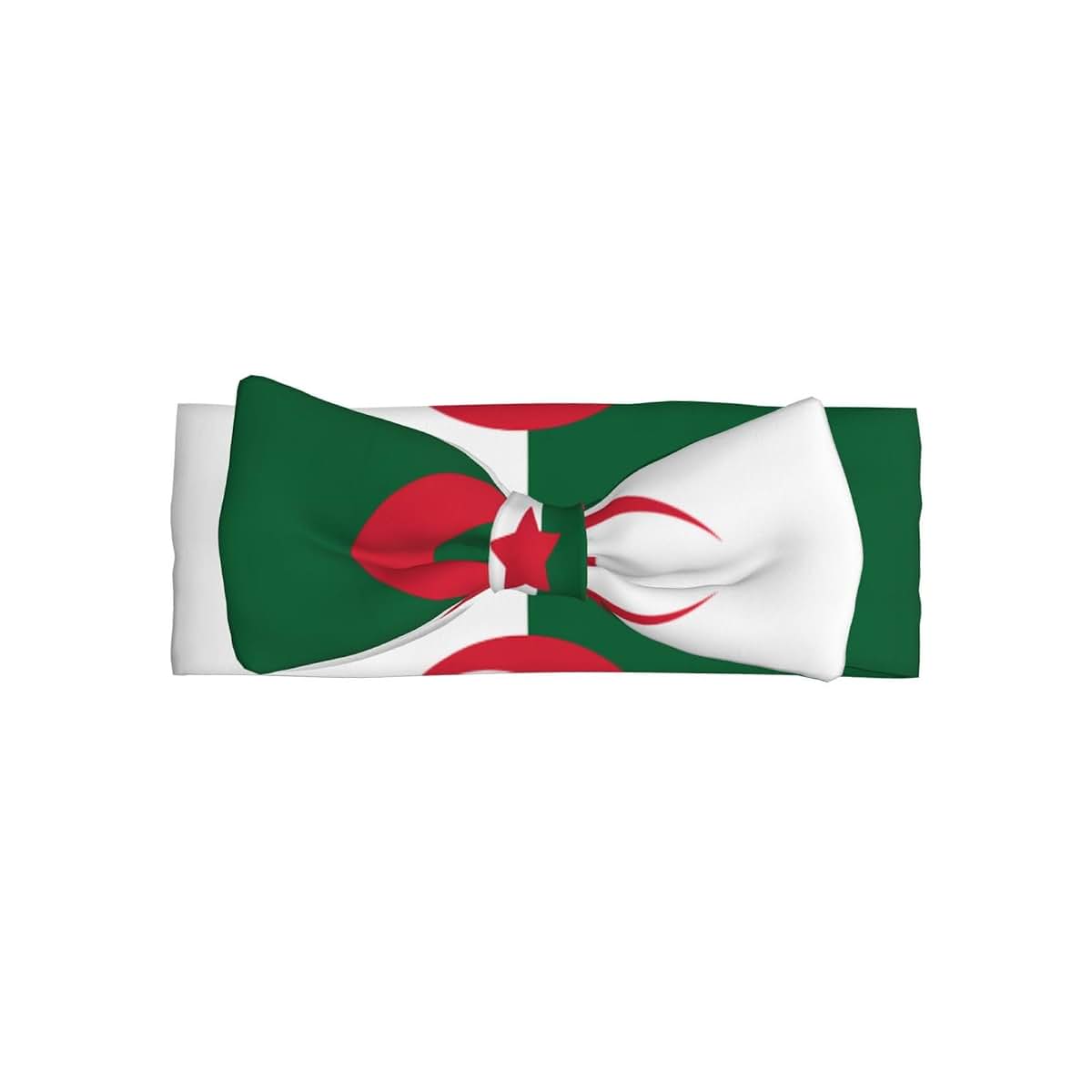 WBQLSL Flag of Algeria Bow Hairband for 0-6 Months Baby Decorative Headband