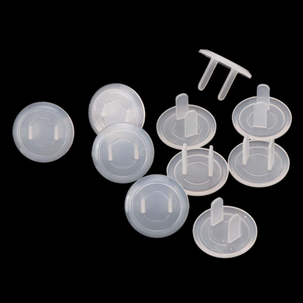 Acahhotxx 10 Pcs White US Power Socket Outlet Safety Guard Covers