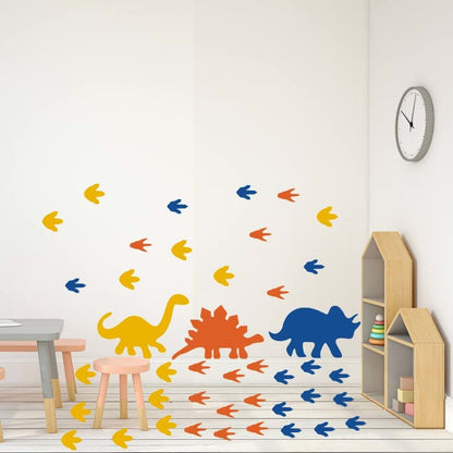 Dinosaur Wall Decals Set | Removable Waterproof Stickers for Kids Room Decor