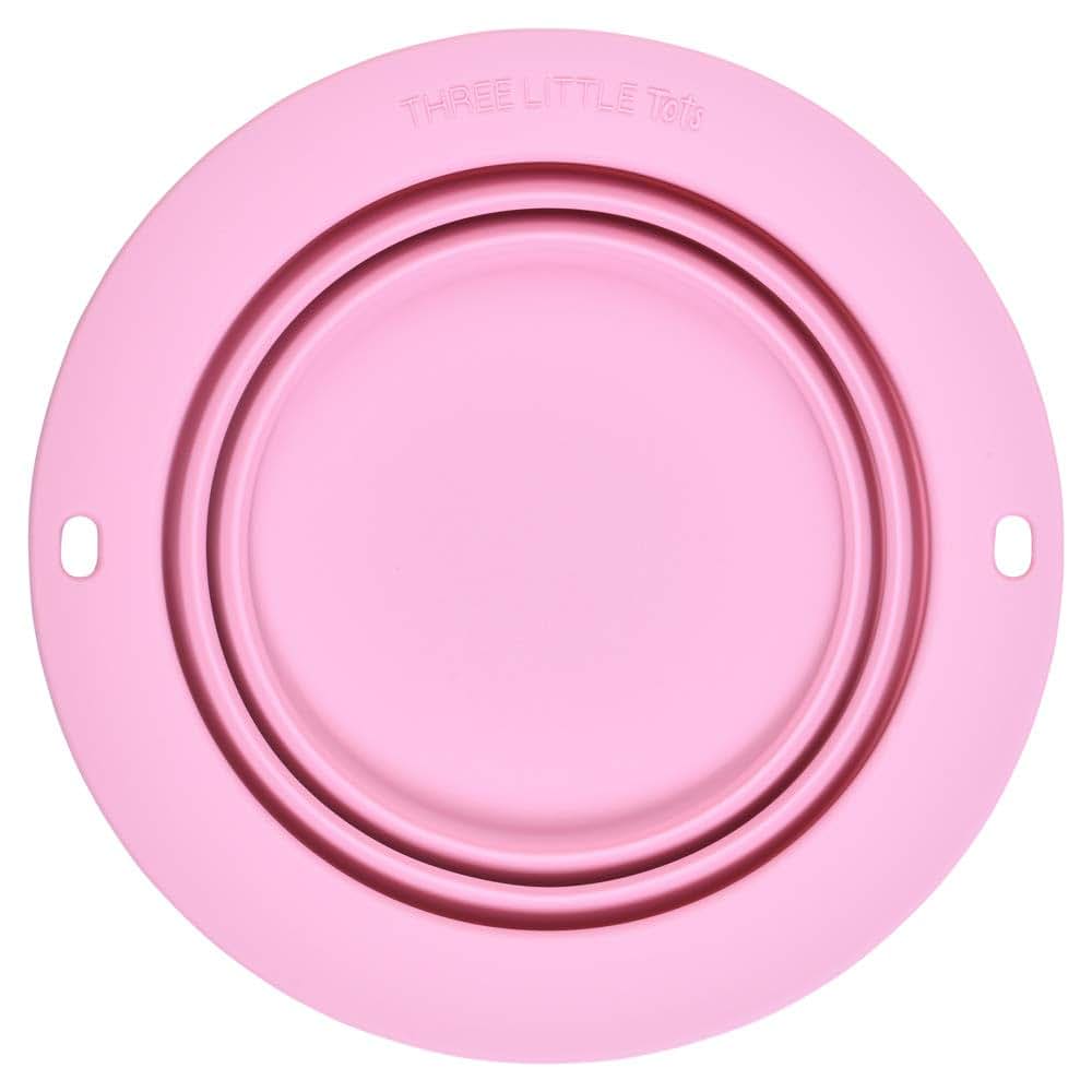 BabyOneStop Silicone Collapsible Travel Bowl for Toddlers and Pets, Rose