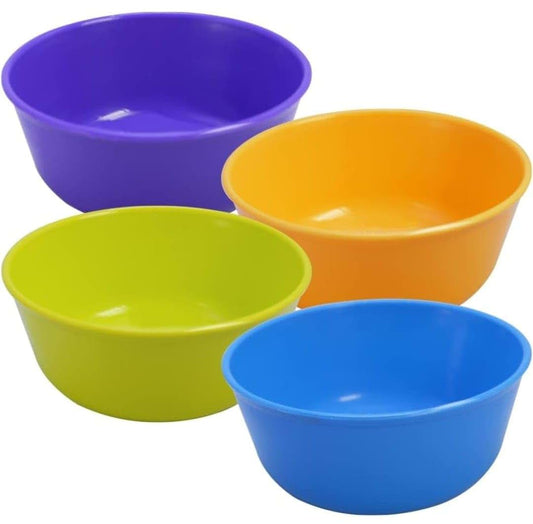 WAAOME (Pack of 4 Plastic Mini Bowl Set) Plastic Mini katori Set Multi Colour (A438)