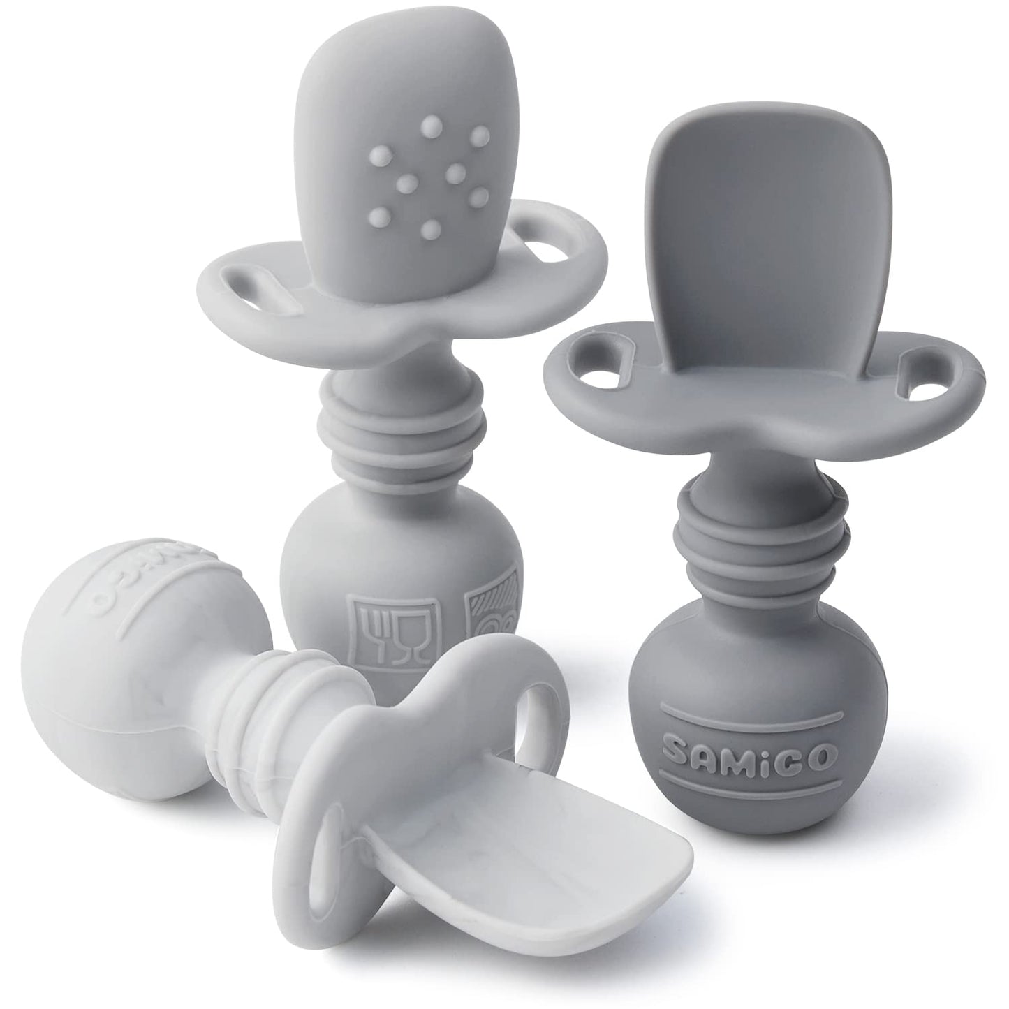 SamiGo Silicone Baby Spoons Self Feeding