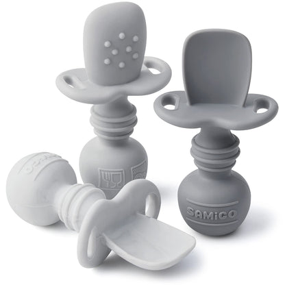 SamiGo Silicone Baby Spoons Self Feeding