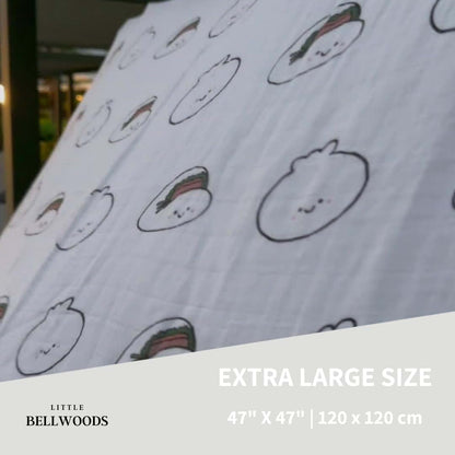 Little Bellwoods Swaddle Wrap Blanket | Organic Cotton Muslin Viscose Blend