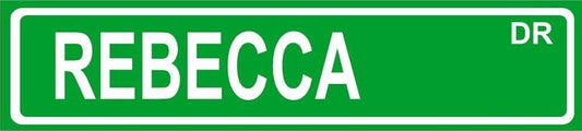 Any And All Graphics Rebecca Green Aluminum Street Sign