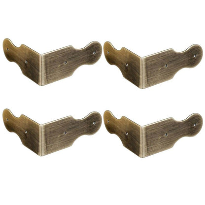 SEIWEI Pure Brass Box Corner Protector, 4-Pack