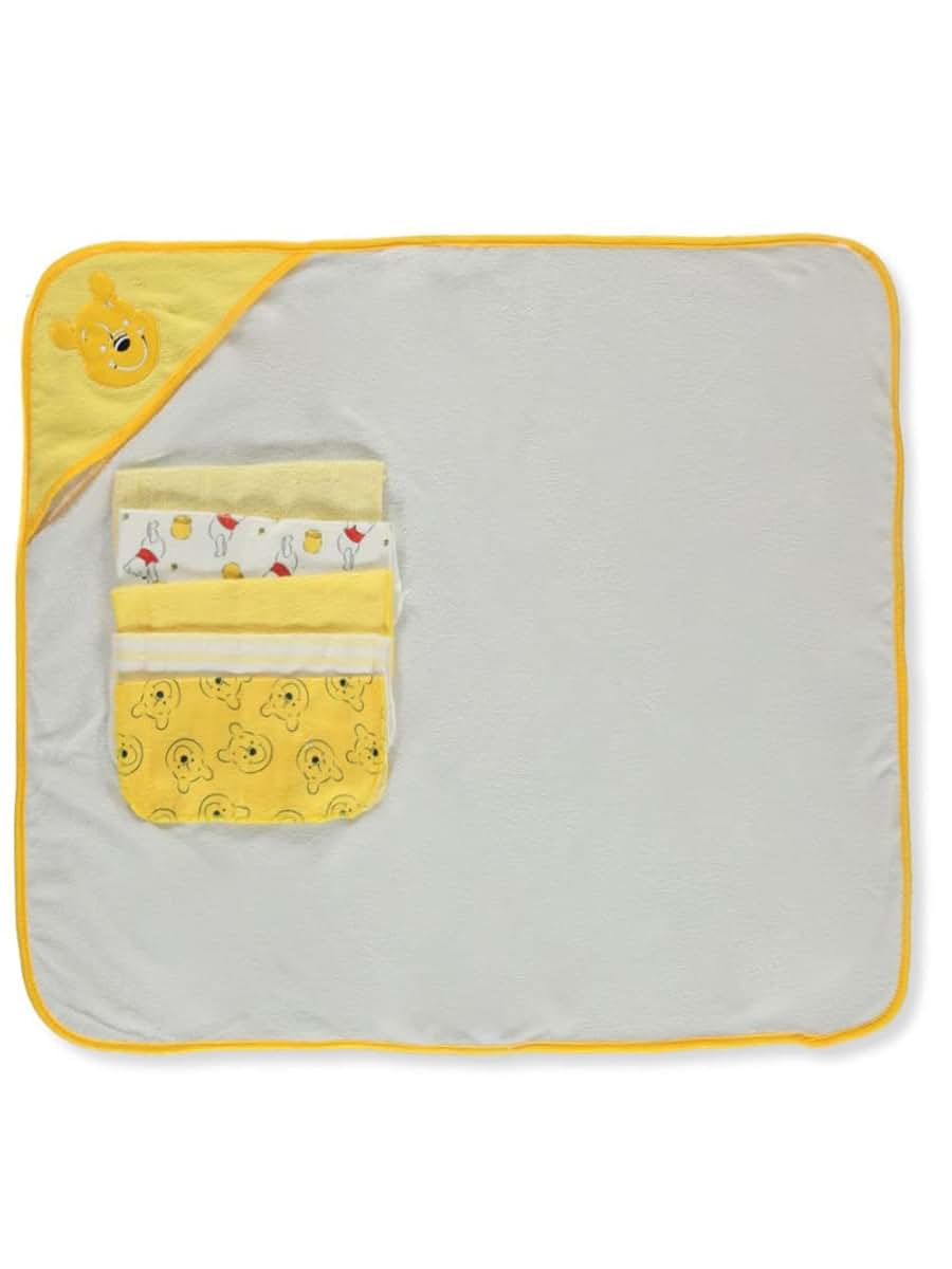Cudlie Accessories Winnie The Pooh Hooded Towel & Washcloth Set