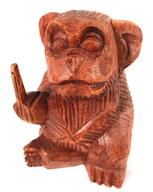 Rude Monkey Carved 4.5 Inch Bad Monkey Business Figurine