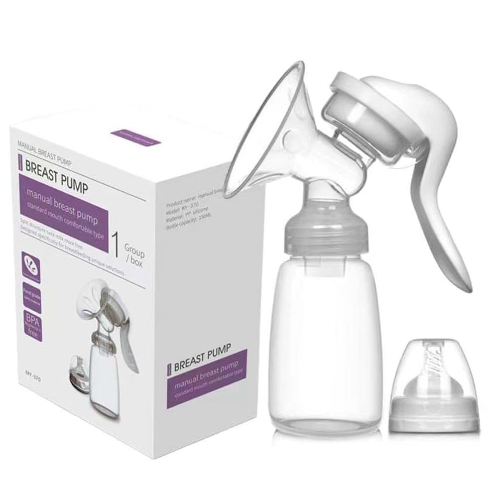 Metanthou Manual Breast Pump with Painless Breast Soak Silicone Flange, 3 Level Adjustable Pressure Anti-Backflow
