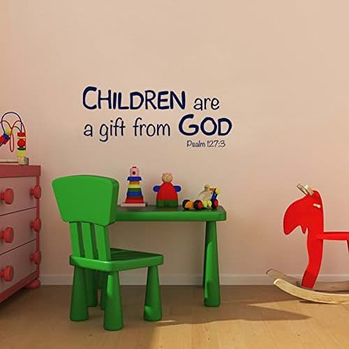 Diuangfoong Children are A Gift from God Vinyl Decal Nursery Childcare Preschool Wall Decor Childrens Church Wall