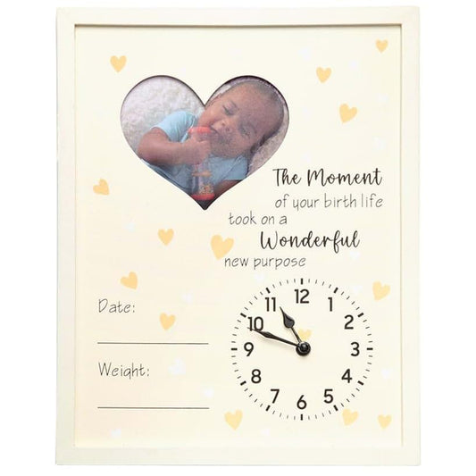 The Lakeside Collection Baby Is Born Frame - Custom Newborn Keepsake - White