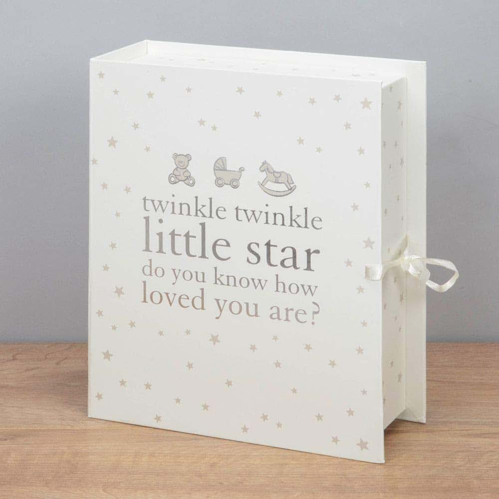 ukgiftstoreonline Baby Compartment Keepsake Box With Icons Gift Twinkle Twinkle Little Star (photo 2)