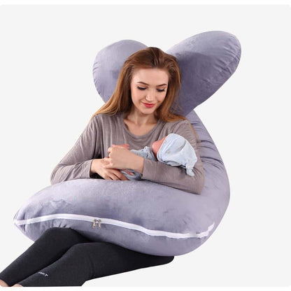 ZYYWX U-Shaped Pregnancy Pillow In Gray, Full Body Maternity Support (photo 3)