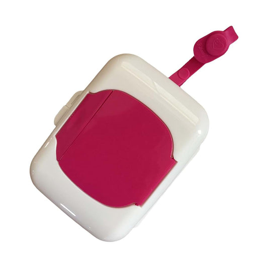 スイムリー Compact Baby Holder With Handle Refillable Diaper Wet Wipe Container Case