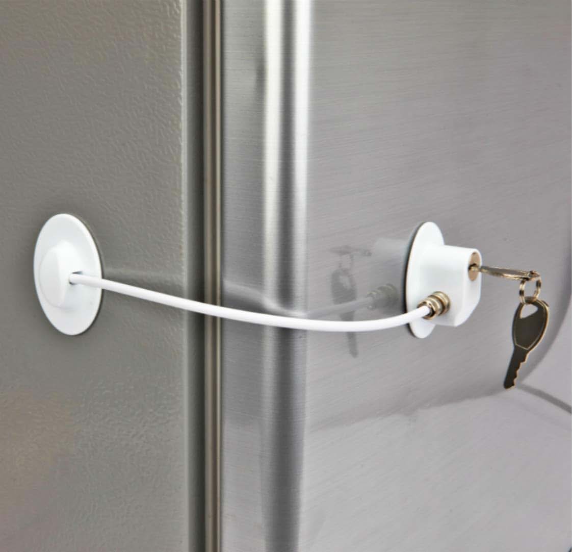 Coco&Angelo Refrigerator Lock with 2 Keys and Adhesive Mount