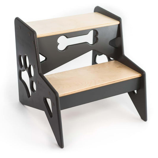 EWART WOODS Wooden 2 Step Stool for Toddlers and Adults, Small Footstool Helper, Two Steps Ladder stools, Child for