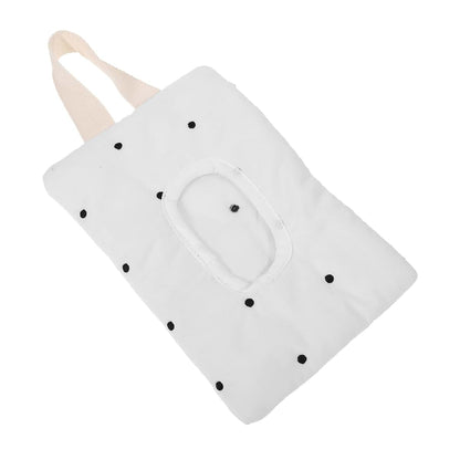 Totority 4 Pack Cotton Wipes Holder Bag with Hanging Loop, Beige
