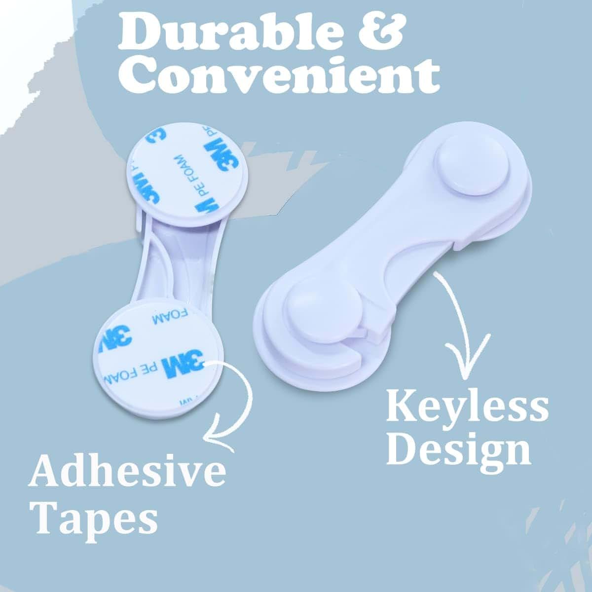 Yummy Baby Products Cabinet Door Latch Locks, 10 Pack (photo 2)