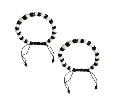 BabyOneStop Baby Nazariya Black and Silver Bracelet Set