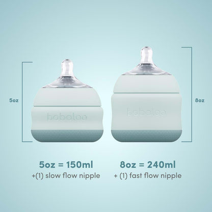 Babaloo Baby-Led Silicone Baby Bottle, Airless, Anti-Colic, 8oz Creme 1pk (photo 4)