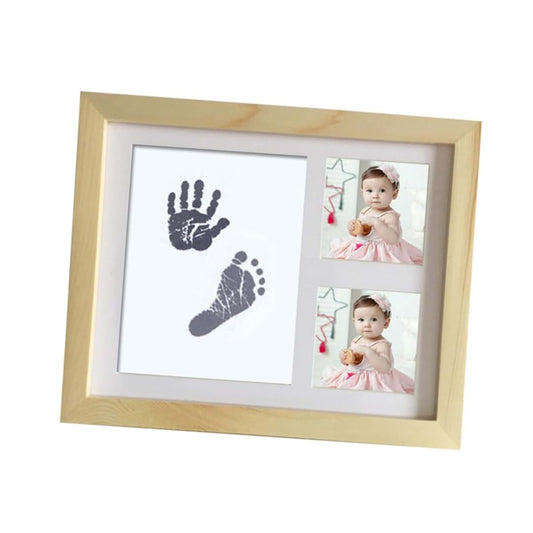 Hanabass Wood Baby Handprint And Footprint Photo Frame Kit
