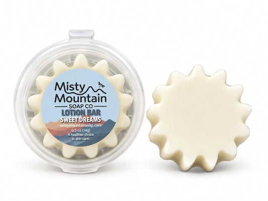 Sweet Dreams - Mini Lotion Bar - Made with Natural Oils and Butters by Misty Mountain Soap Co.