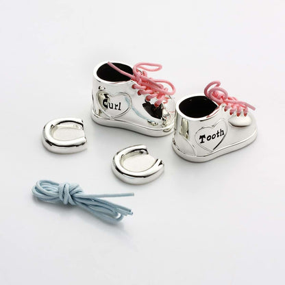 Unisaches Silverplate Baby Tooth and Curl Keepsake Box Set (photo 4)