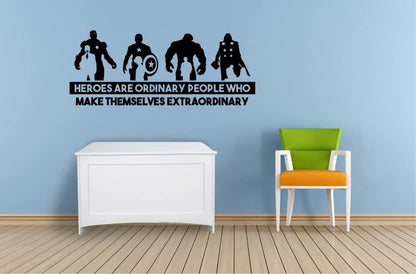All Things Valuable Heroes Quote Vinyl Wall Decal (14x20 Inch) (photo 3)