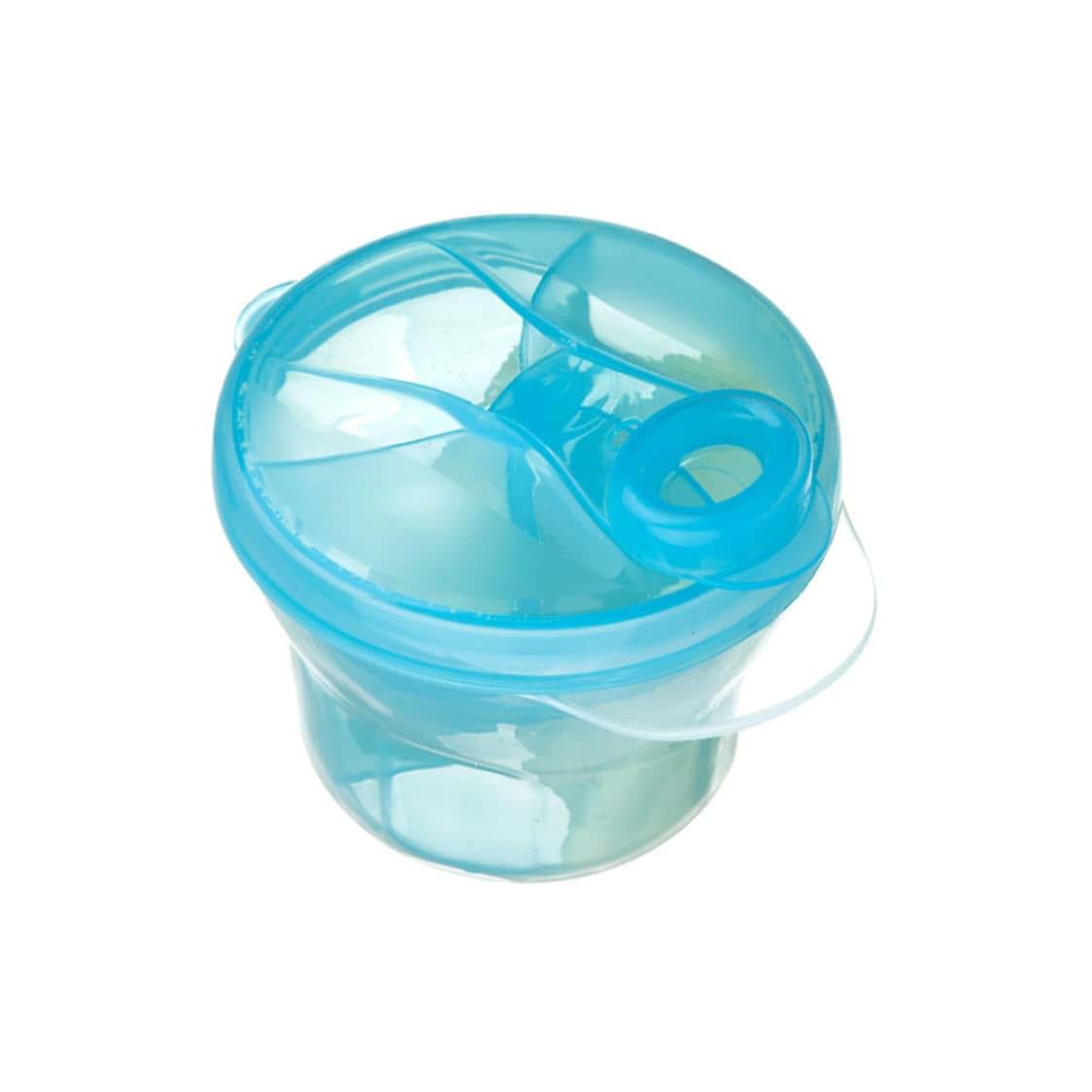 wyjbdwkzs Small Layered Milk Box, Blue Multifunction Plastic Milk Powder Cup with 3 SlotsMultifunctional Small Box