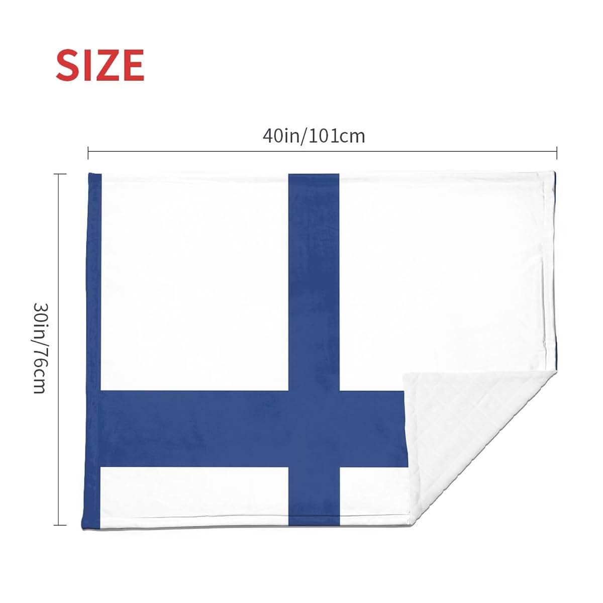 WZYCWB Finnish Flag Super Soft Baby Blanket, 30 x 40 Inch (photo 3)
