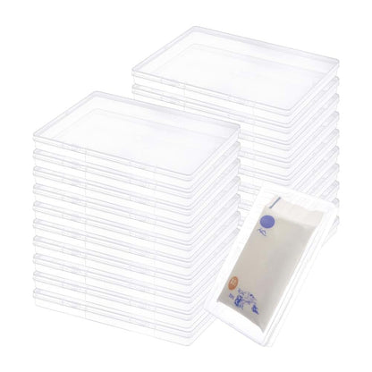 Dicometric 20 Pcs Clear Breast Milk Freezer Storage Organizer With Hinged Lid
