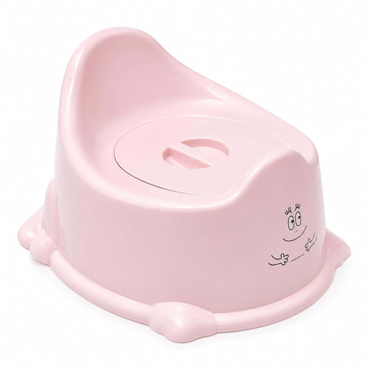 Bundle Board Happy Face, Potty Training Toilet, Includes Lid, Toddlers Ages 12+ Months (Pink)