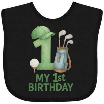 Inktastic Golf First Birthday Baby Bib