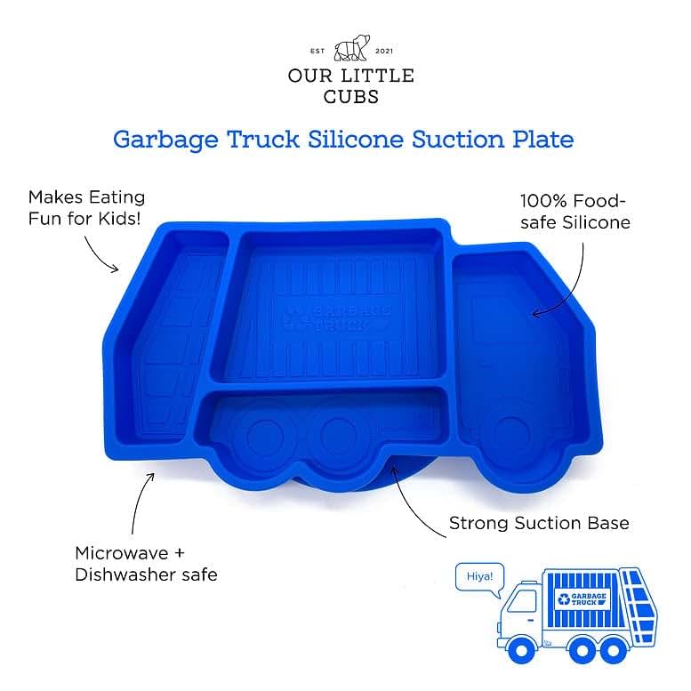 Our Little Cubs Garbage Truck Suction Plate for Toddlers