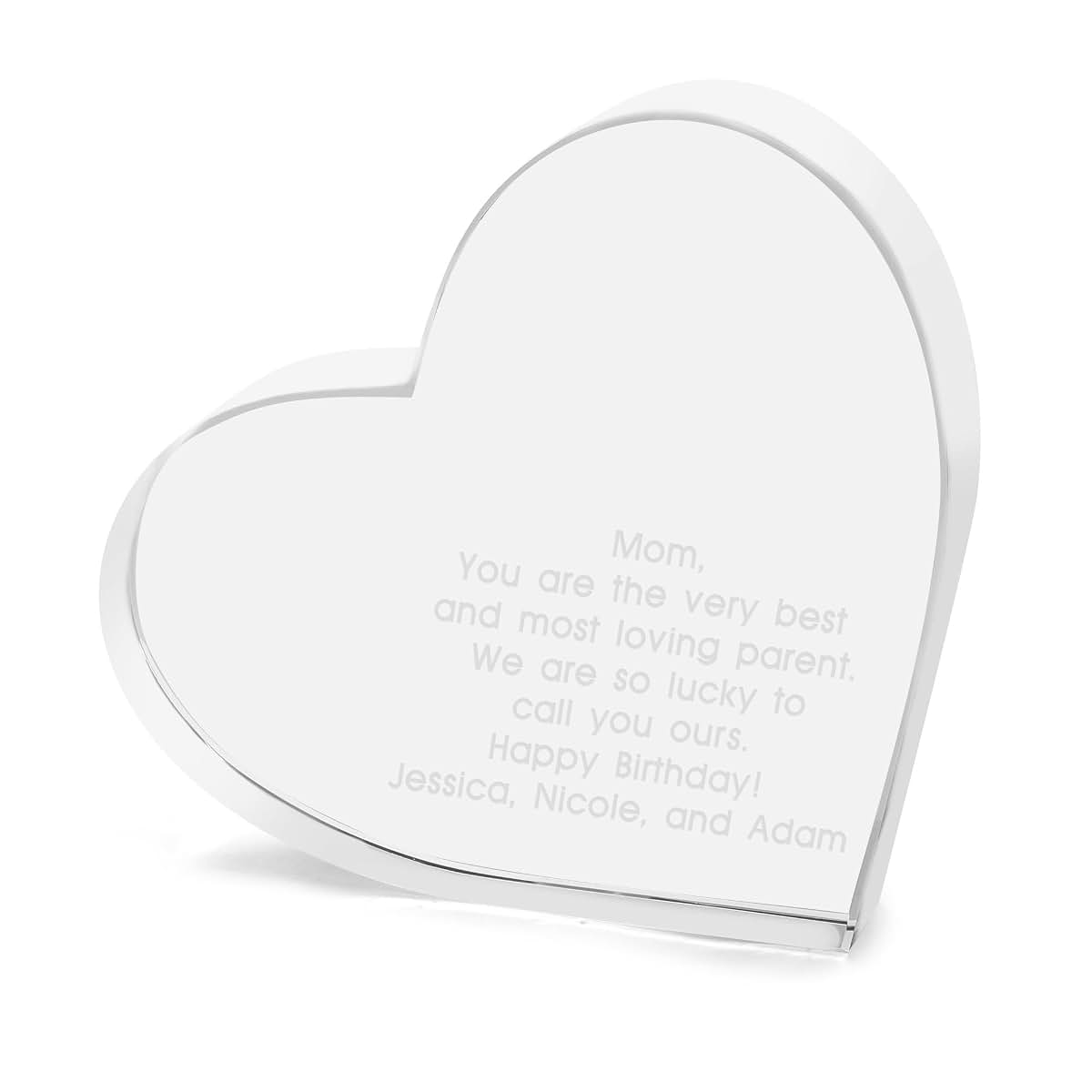 Things Remembered Engraved Crystal Heart Keepsake