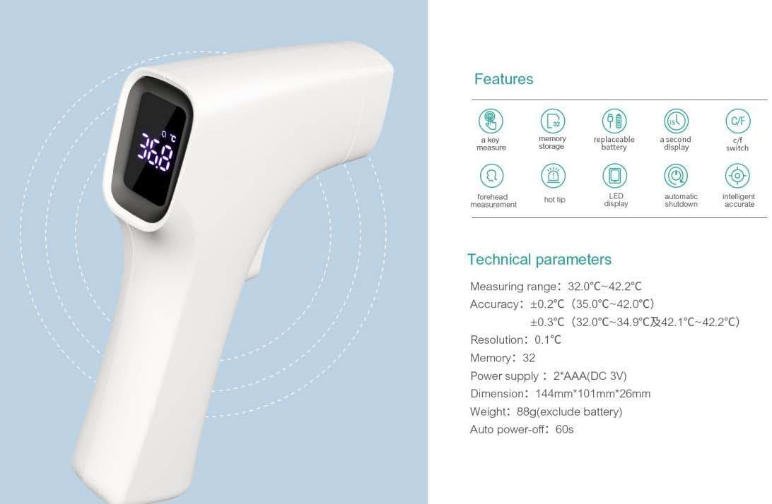 Telcominstrument Infrared Forehead Digital Thermometer - No-Touch (photo 4)